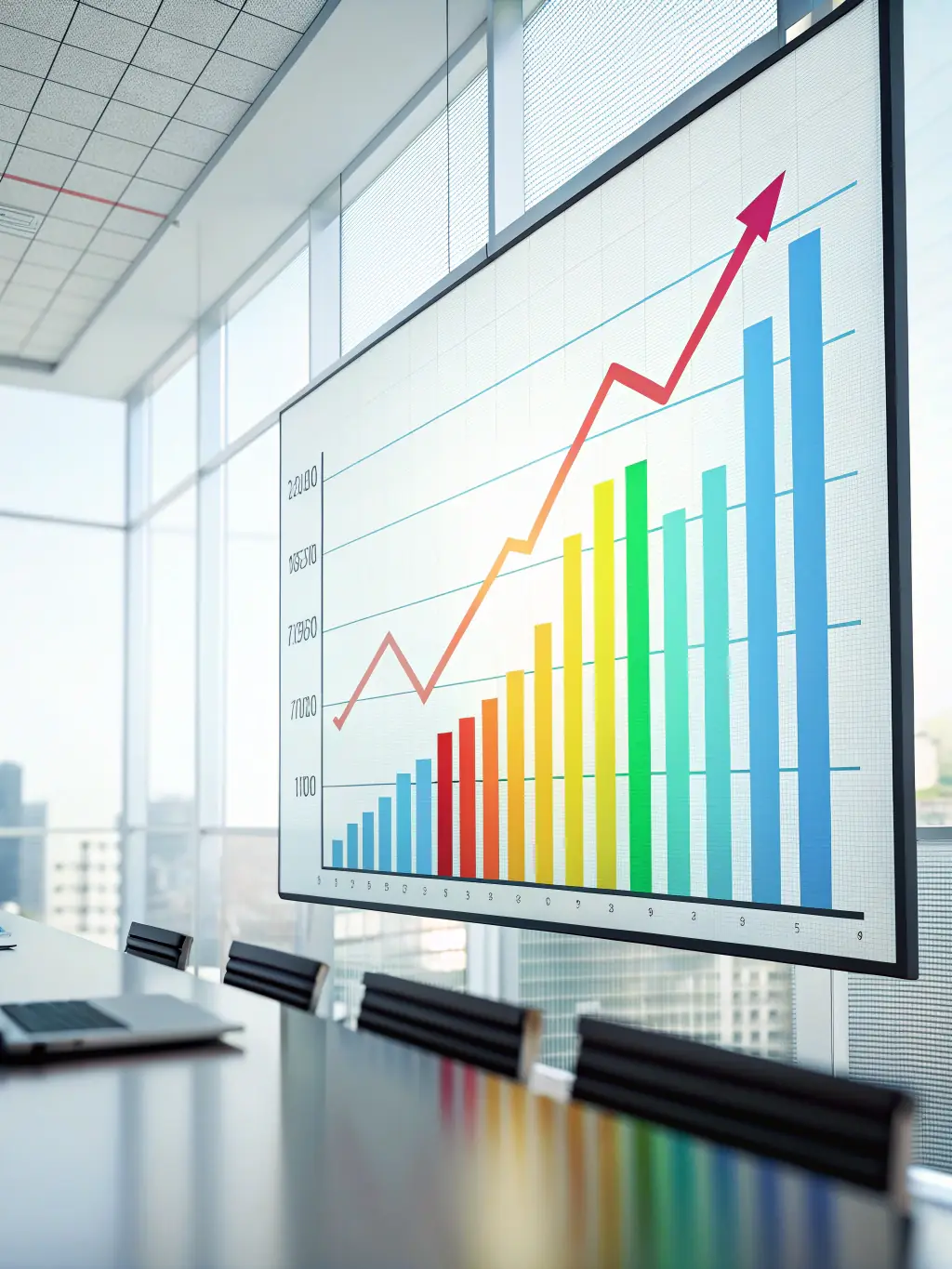 A graph showing upward growth in search engine rankings and website traffic, demonstrating the impact of MXM Exposure's SEO service.